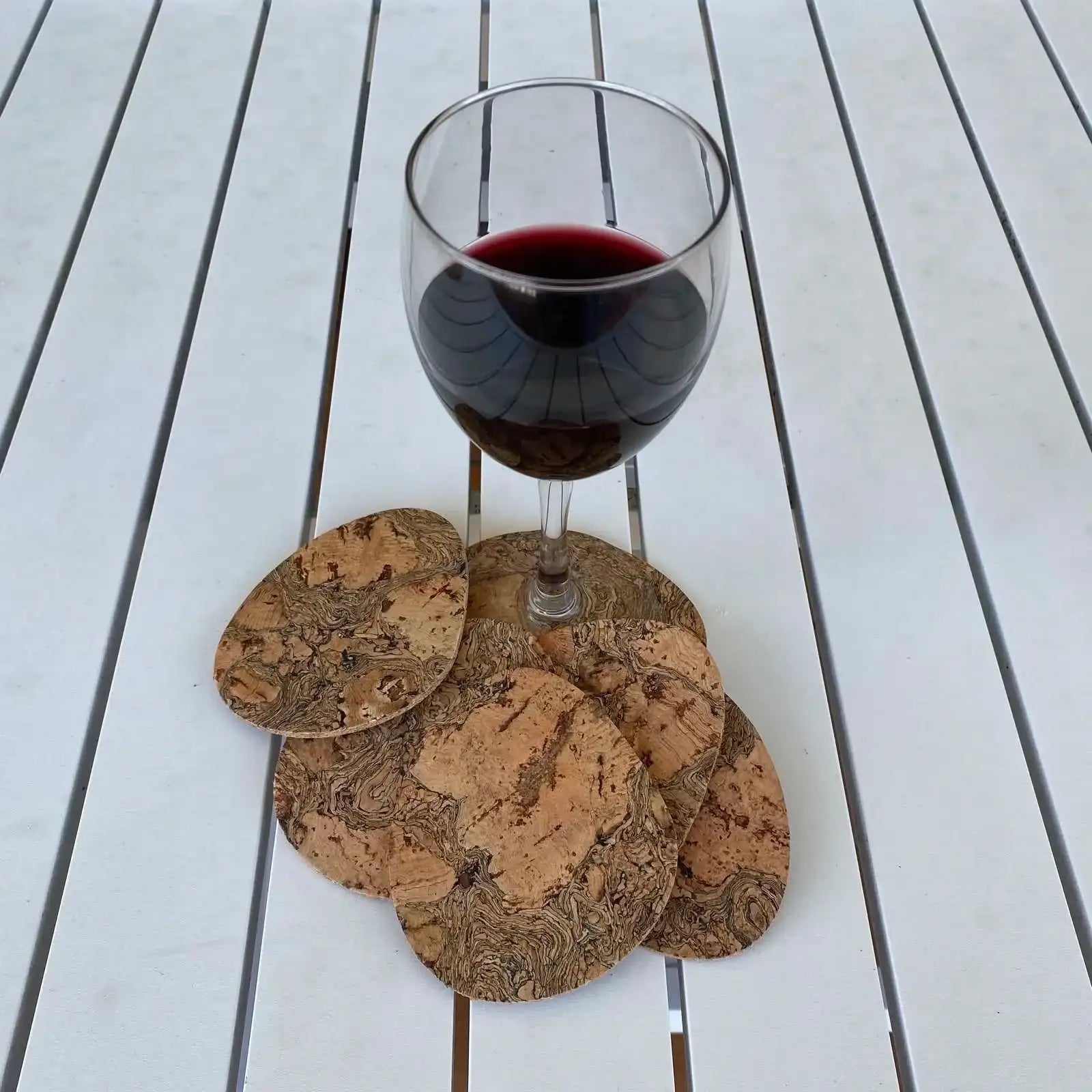 Unique Oval Cork Coaters - Set of 6