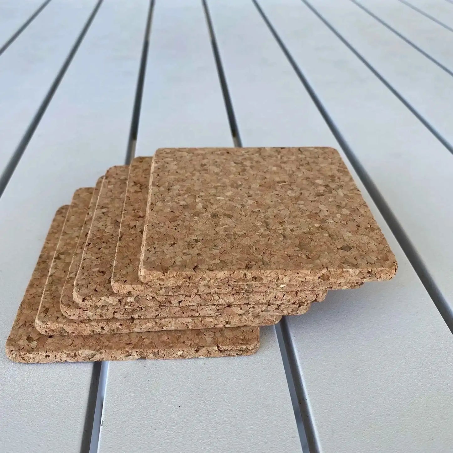Natural Cork Coasters - Set of 6