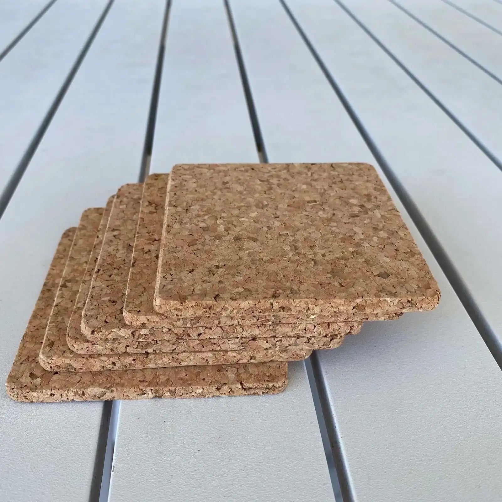 Natural Cork Coasters - Set of 6