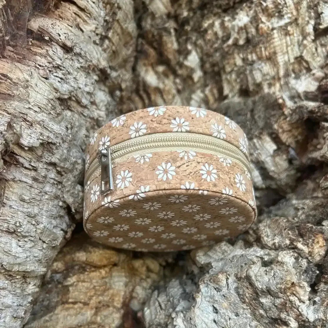 Cork Jewellery Case - Round Travel Organizer | 3 Patterns - The Cork Shop
