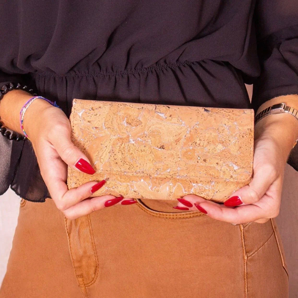 Wallet with Gold, Silver or Natural Cork - Ella