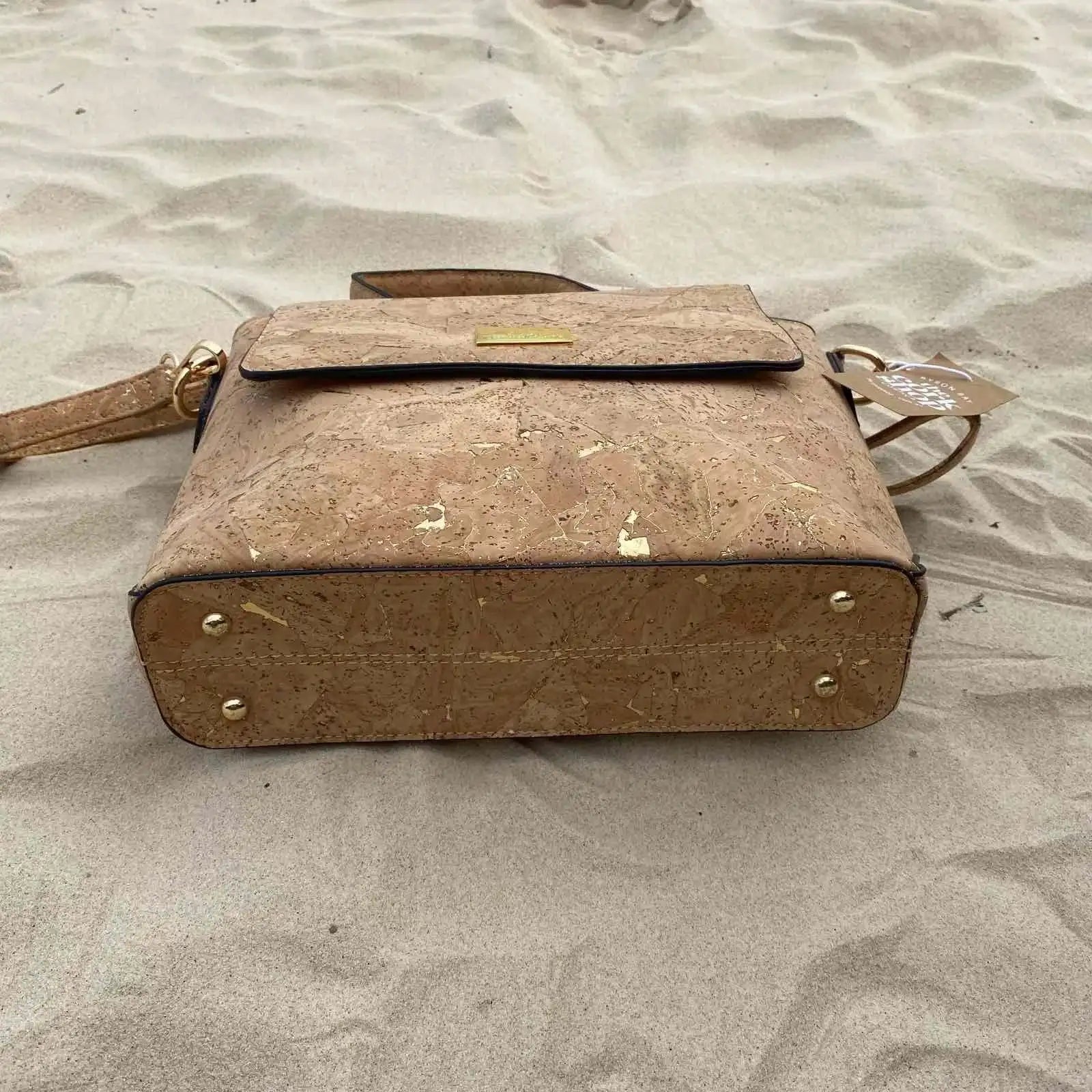 Best Seller~Cork Handbag with Gold - Miriam