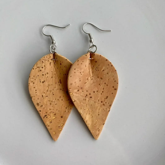Natural Cork Earrings | Vegan - The Cork Shop