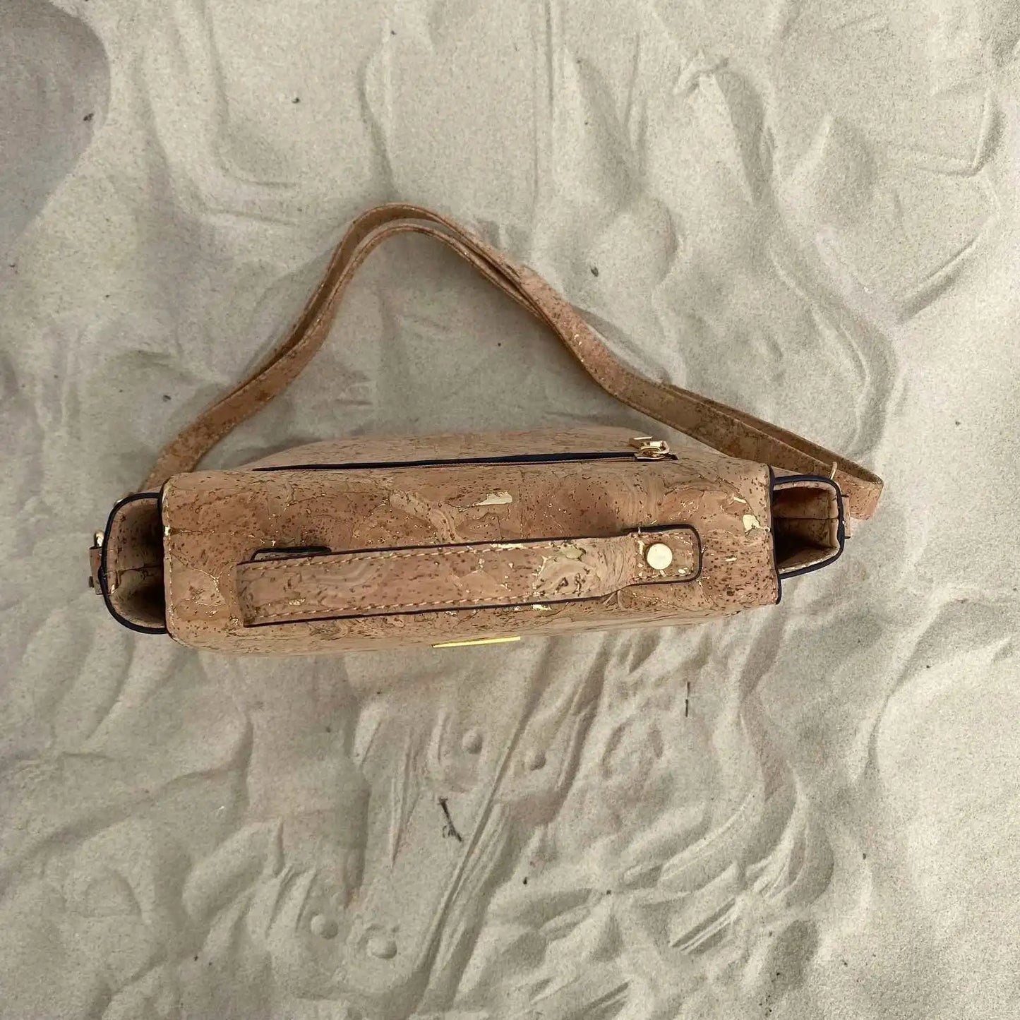 Best Seller~Cork Handbag with Gold - Miriam
