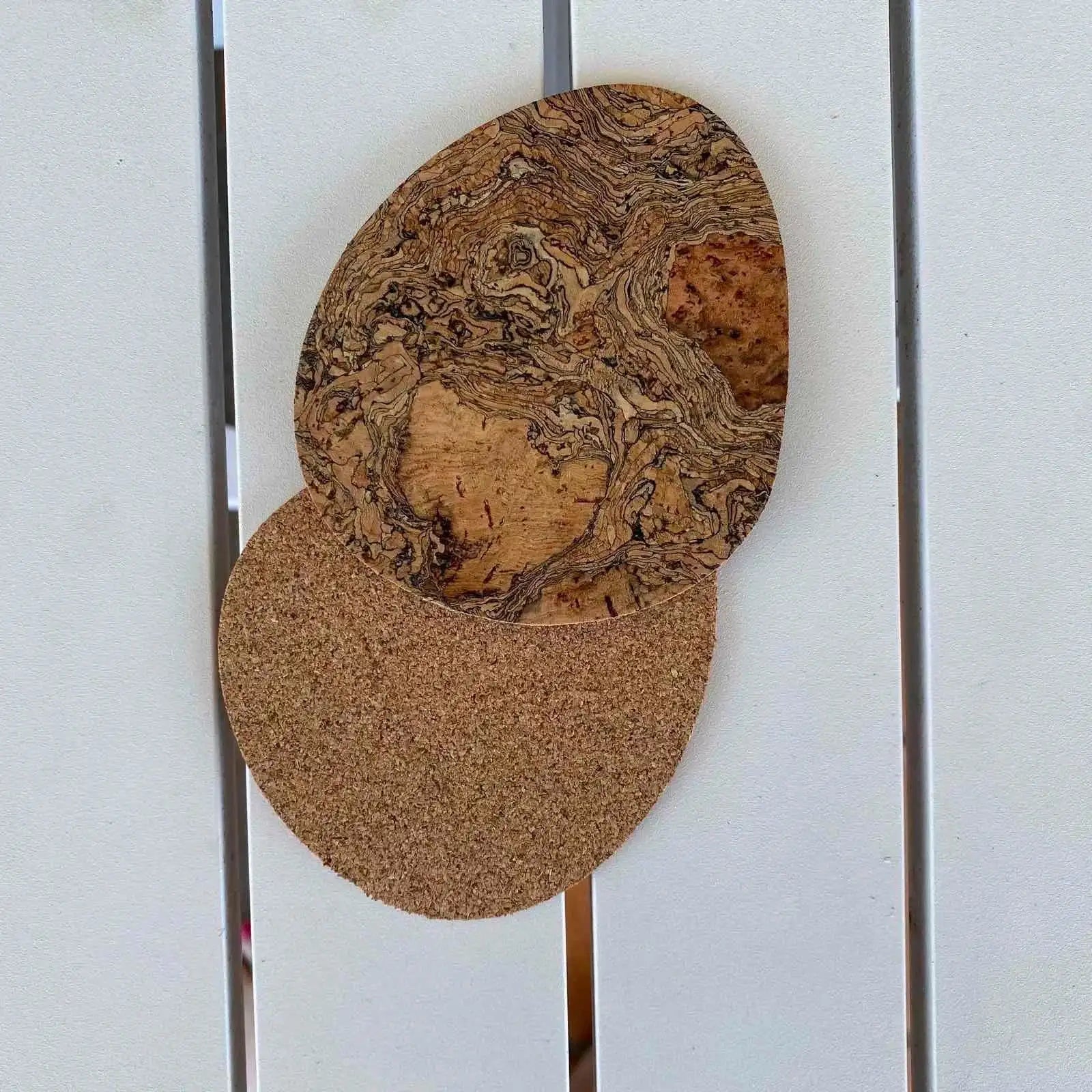 Unique Oval Cork Coaters - Set of 6