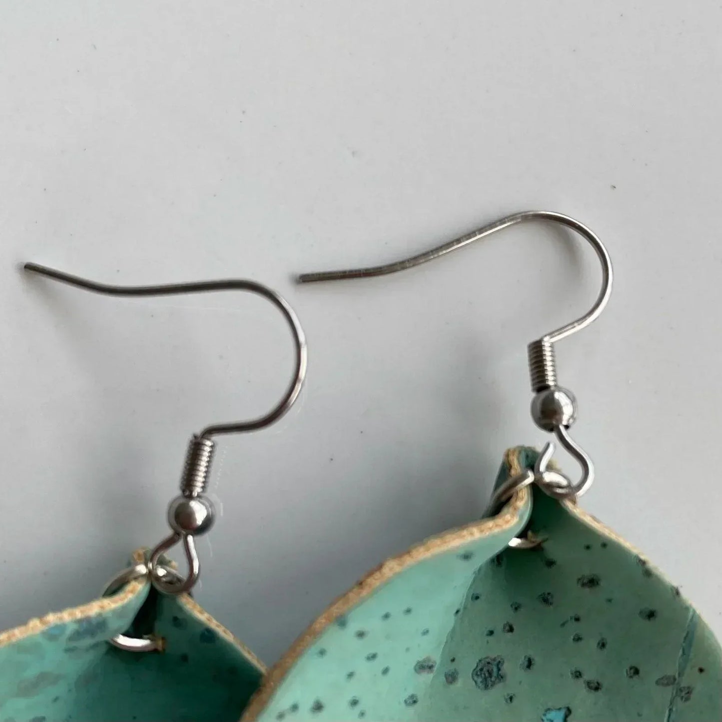 Cork Earrings with Turquoise Stone | Vegan - The Cork Shop
