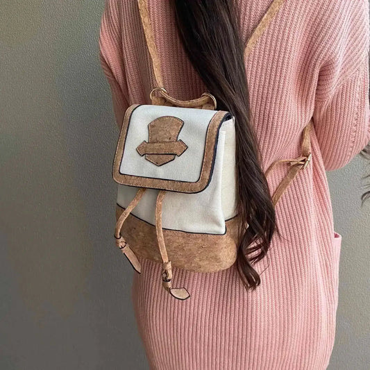 Lucy Cork Backpack - Convertible Crossbody Drawstring Bag - The Cork Shop