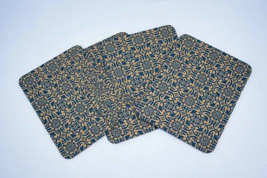 Blue Pattern Cork Placemats Set of 4 - Portuguese Design - The Cork Shop