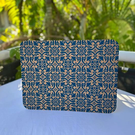 Blue pattern Cork Placemats