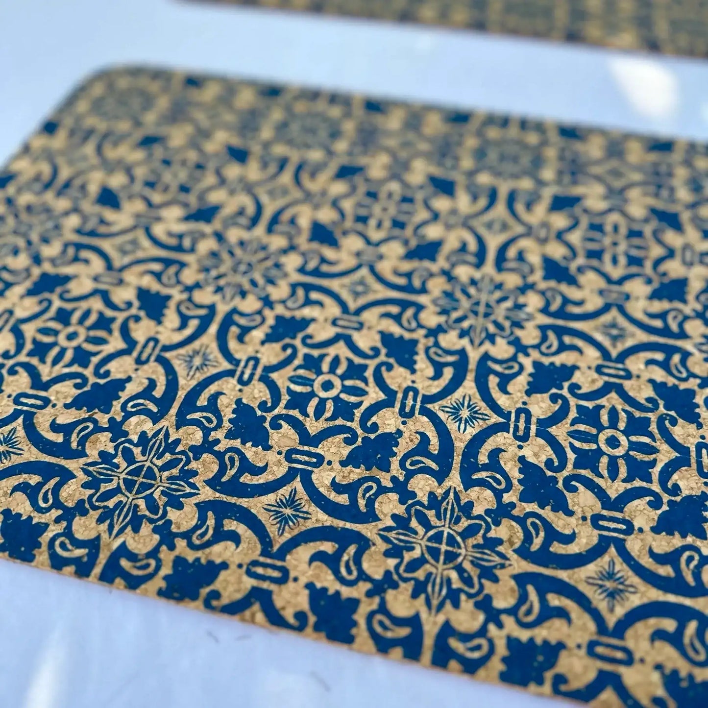 Blue pattern Cork Placemats
