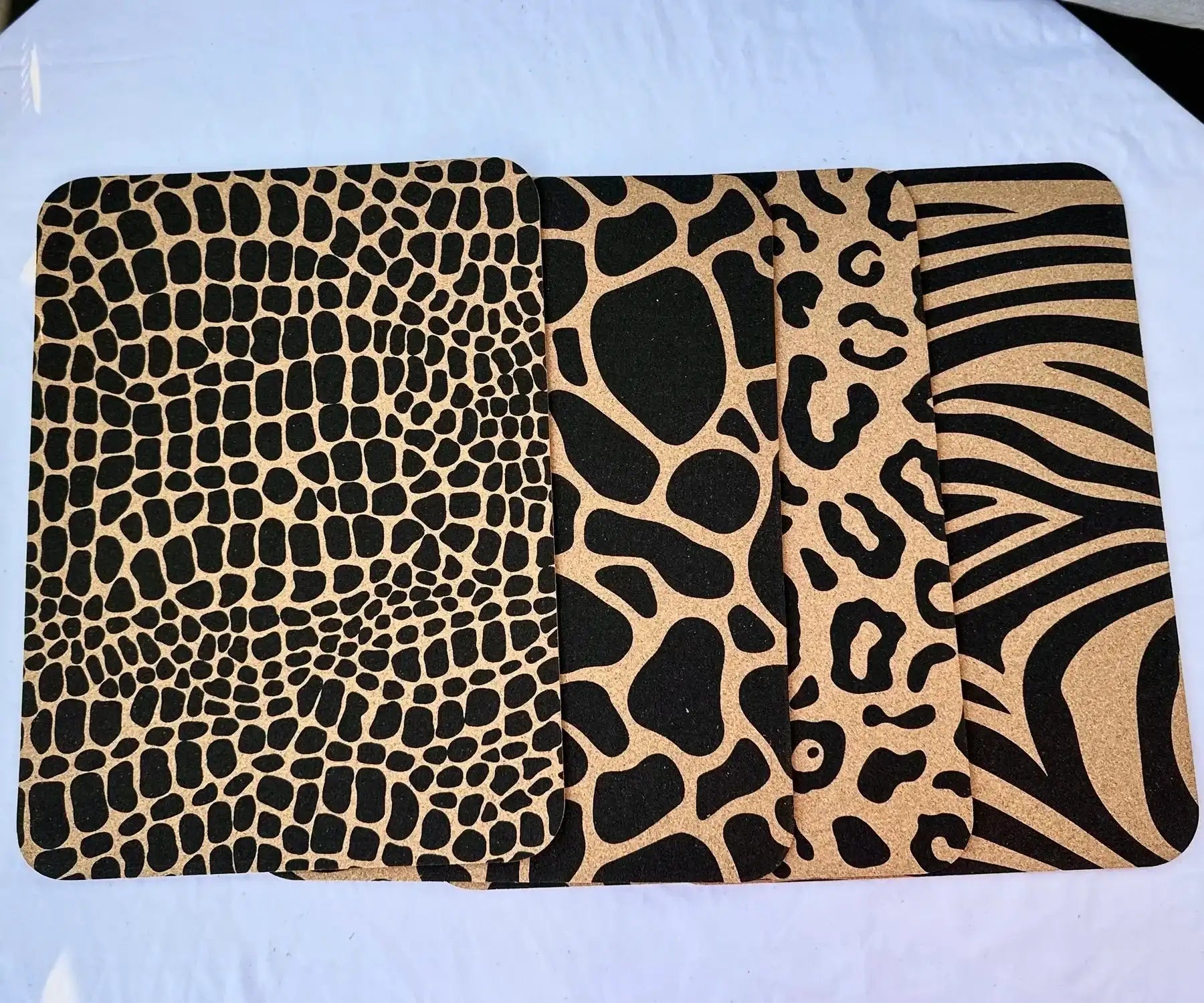 Wild Animal Print Cork placemats Set of 4