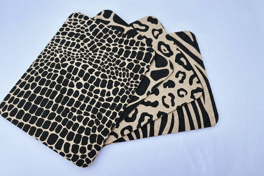Wild Animal Print Cork Placemats Set of 4 - The Cork Shop