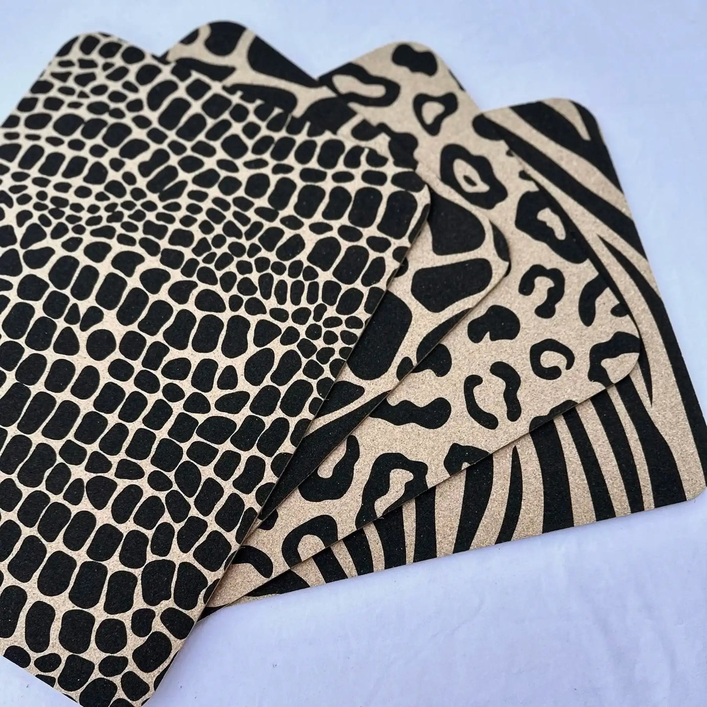 Wild Animal Print Cork placemats Set of 4
