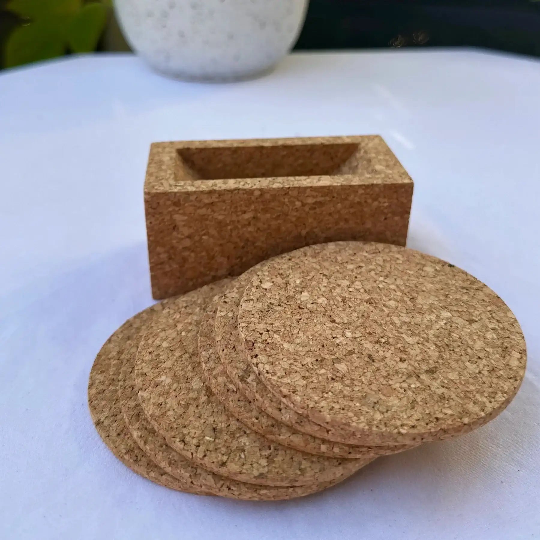 Natural Coaster holder 7 piece set