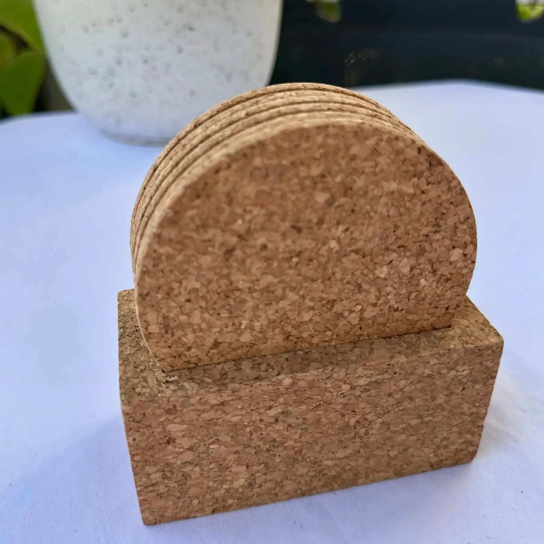 Natural Coaster holder 7 piece set