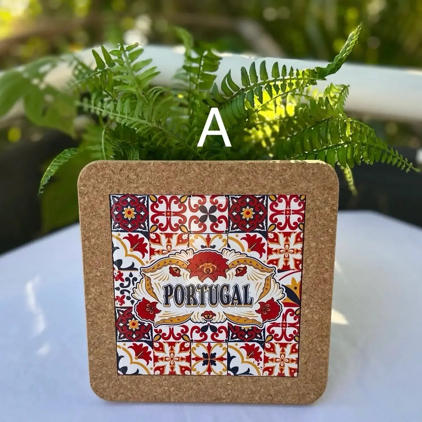 Stunning Portugal Tile Cork Trivet
