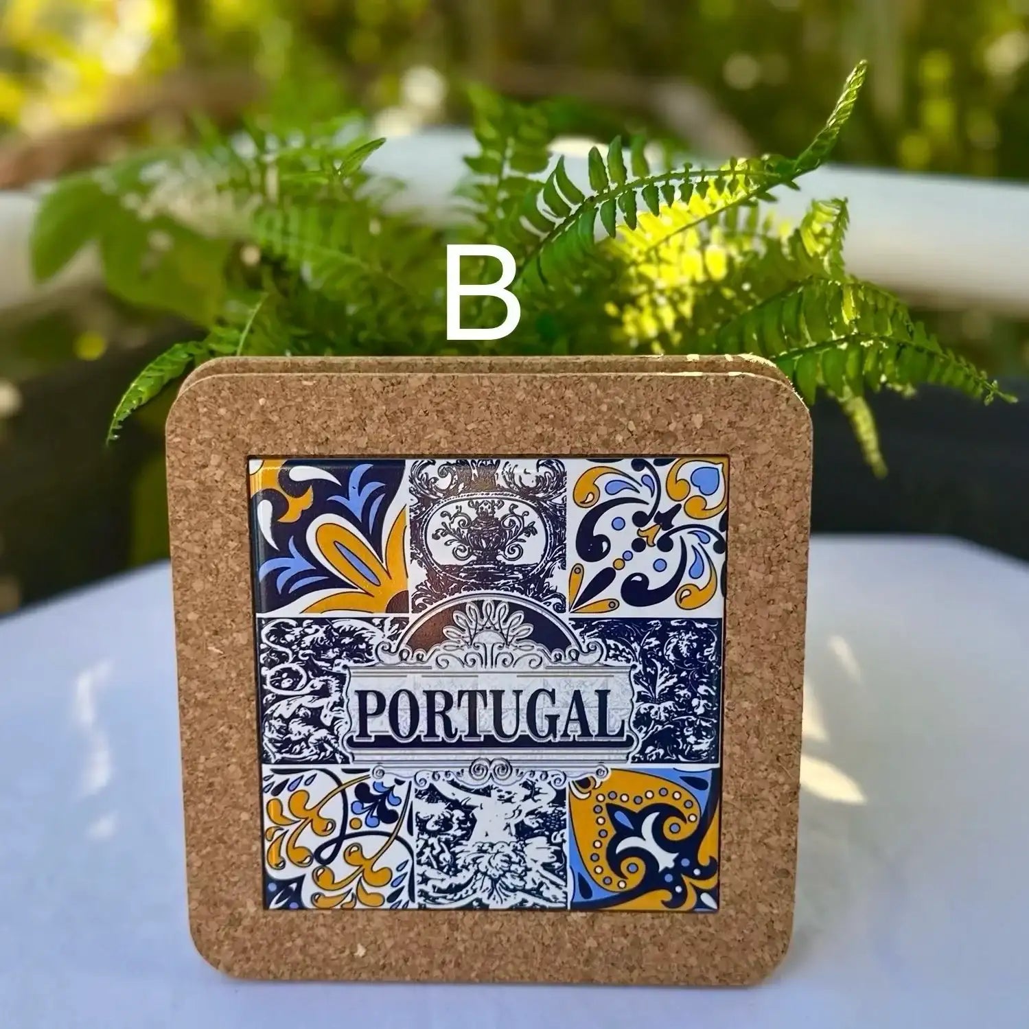 Stunning Portugal Tile Cork Trivet
