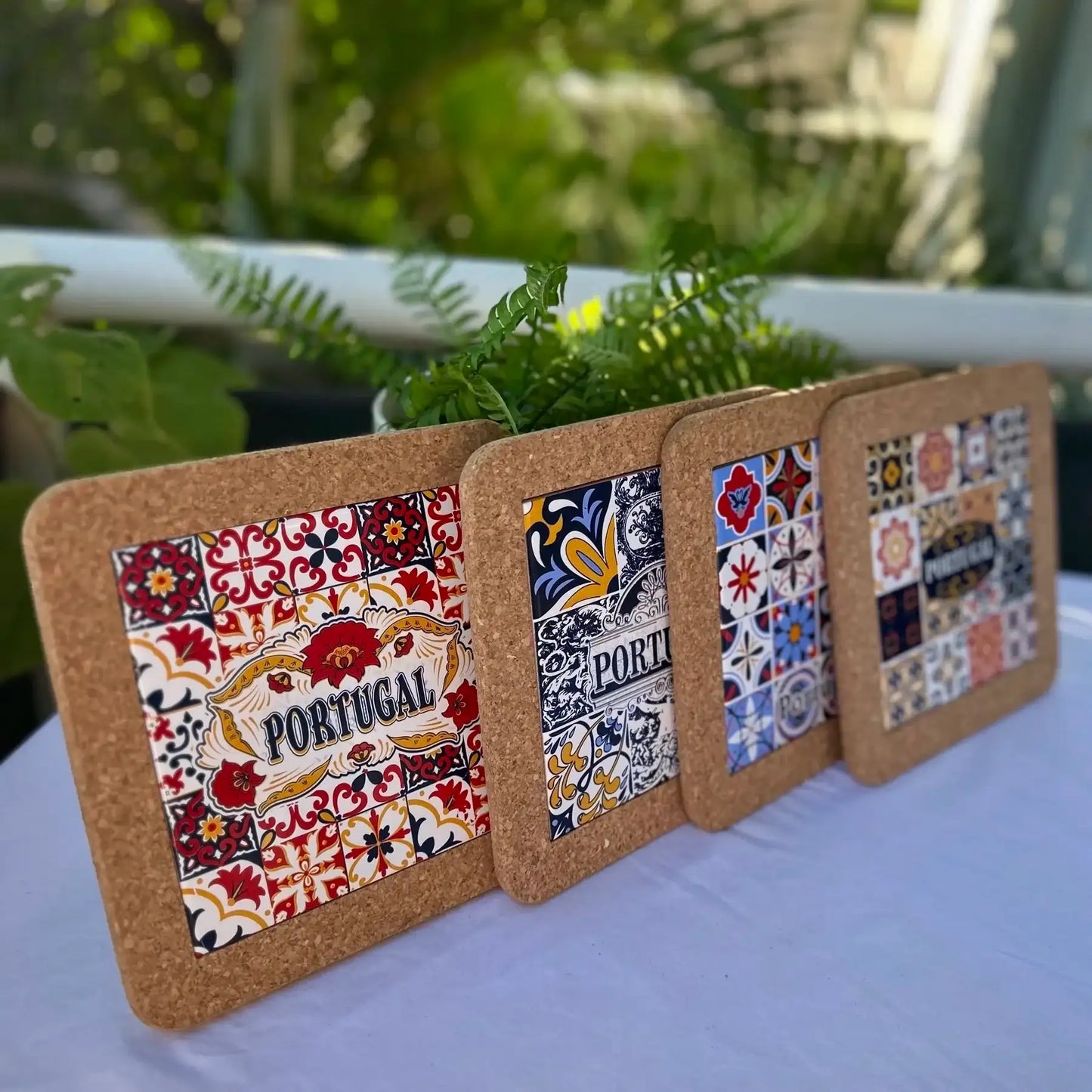 Stunning Portugal Tile Cork Trivet