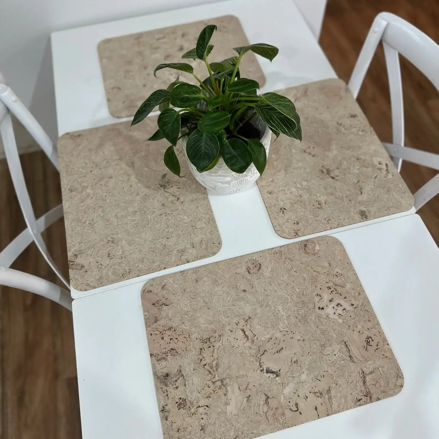 White Cork Placemats Set of 4