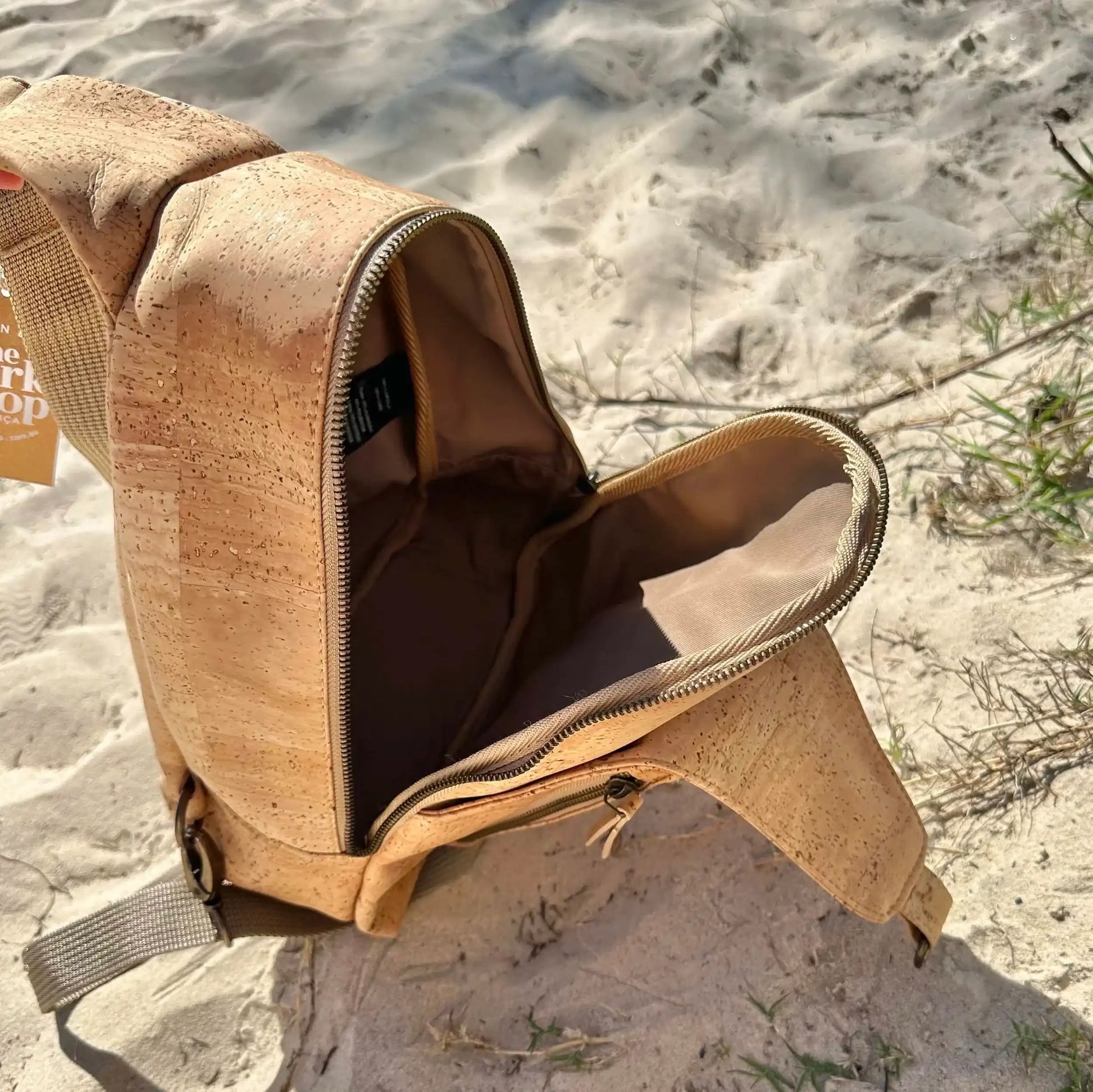 Luxury Cork Sling Backpack - Sandra