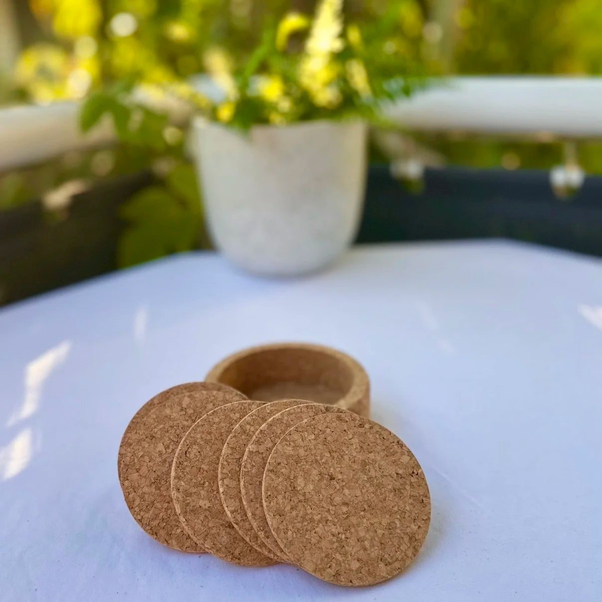 Wine Bottle and Coaster holder 7 piece set