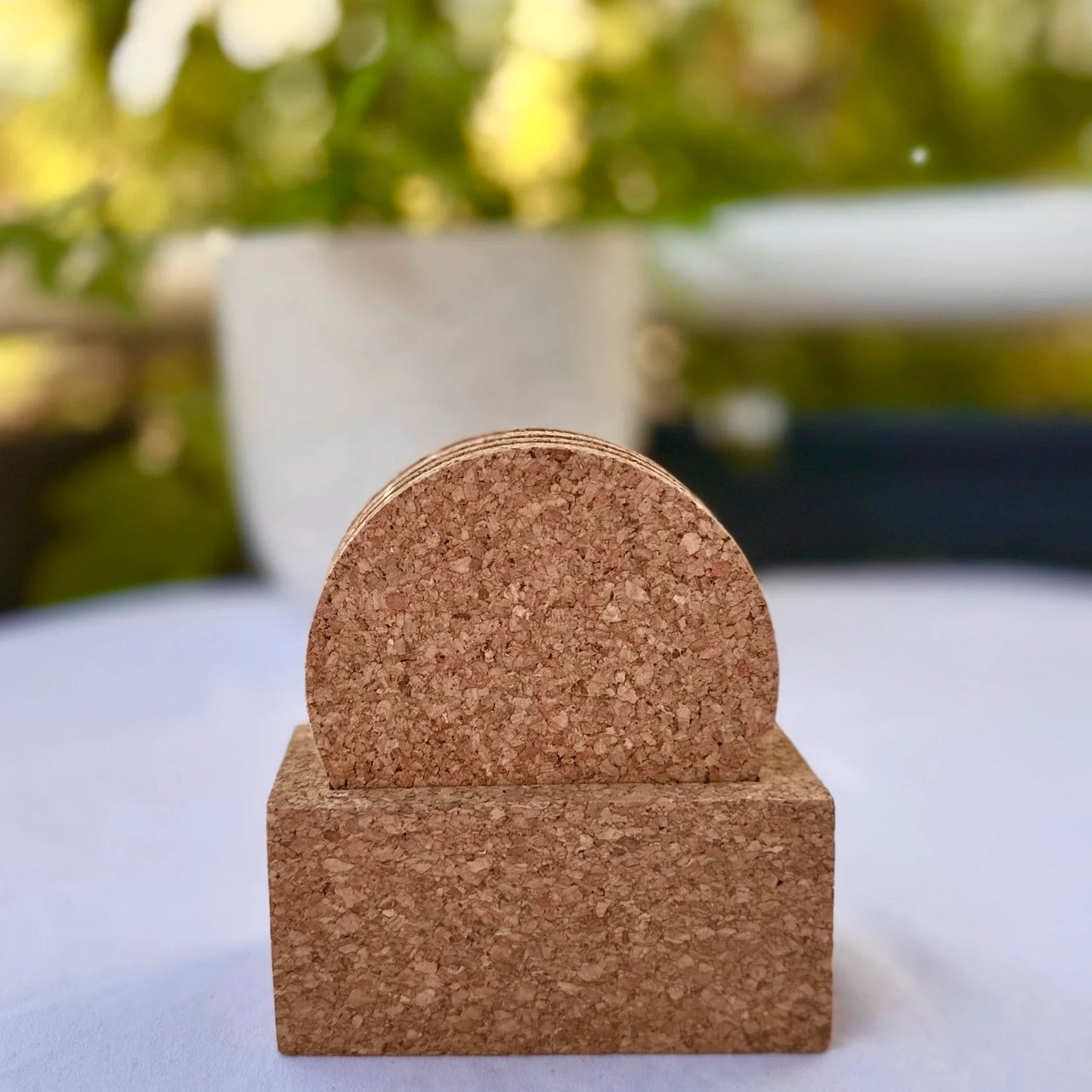 Natural Coaster holder 7 piece set