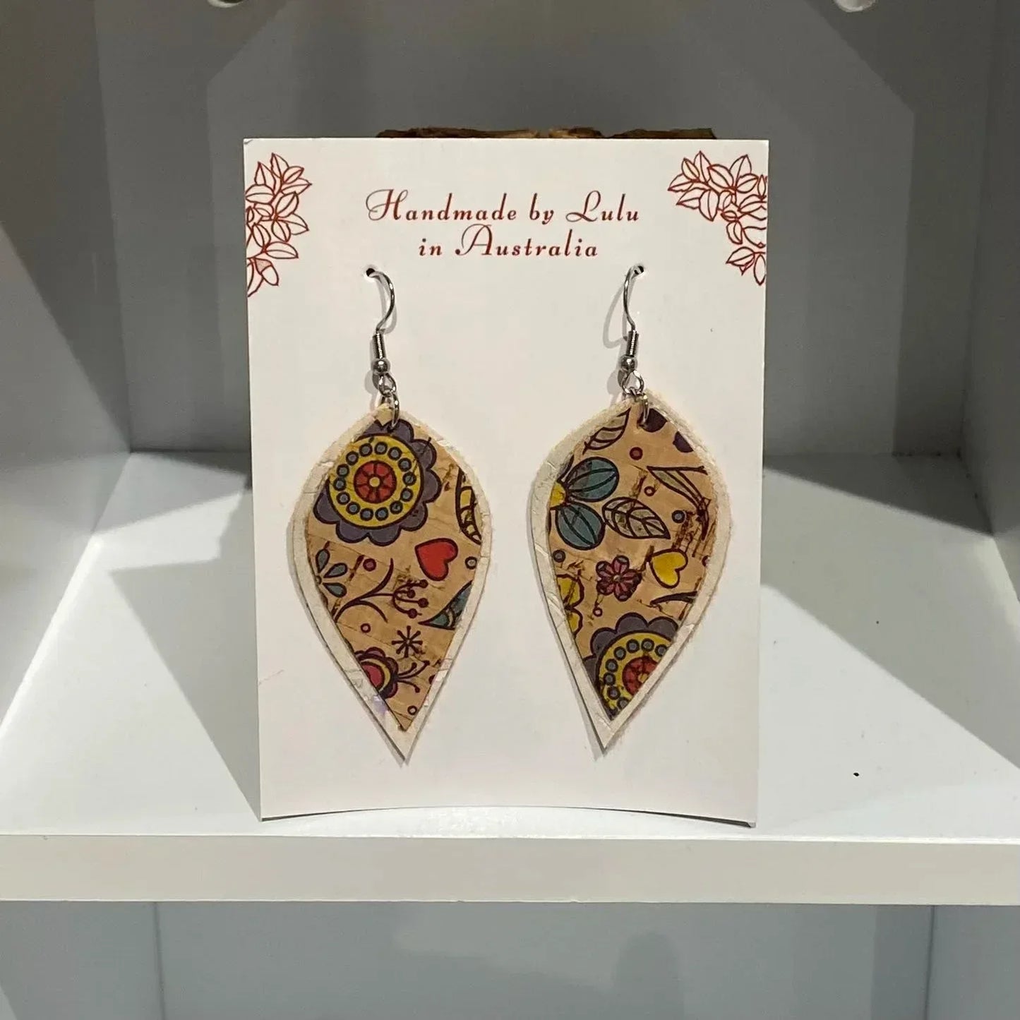 Cork Earrings handmade by Lulu | Vegan - The Cork Shop