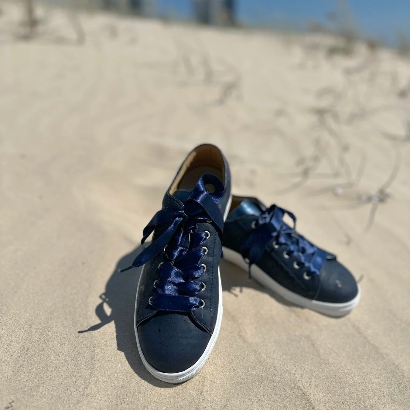 New~Navy Blue Cork Shoes