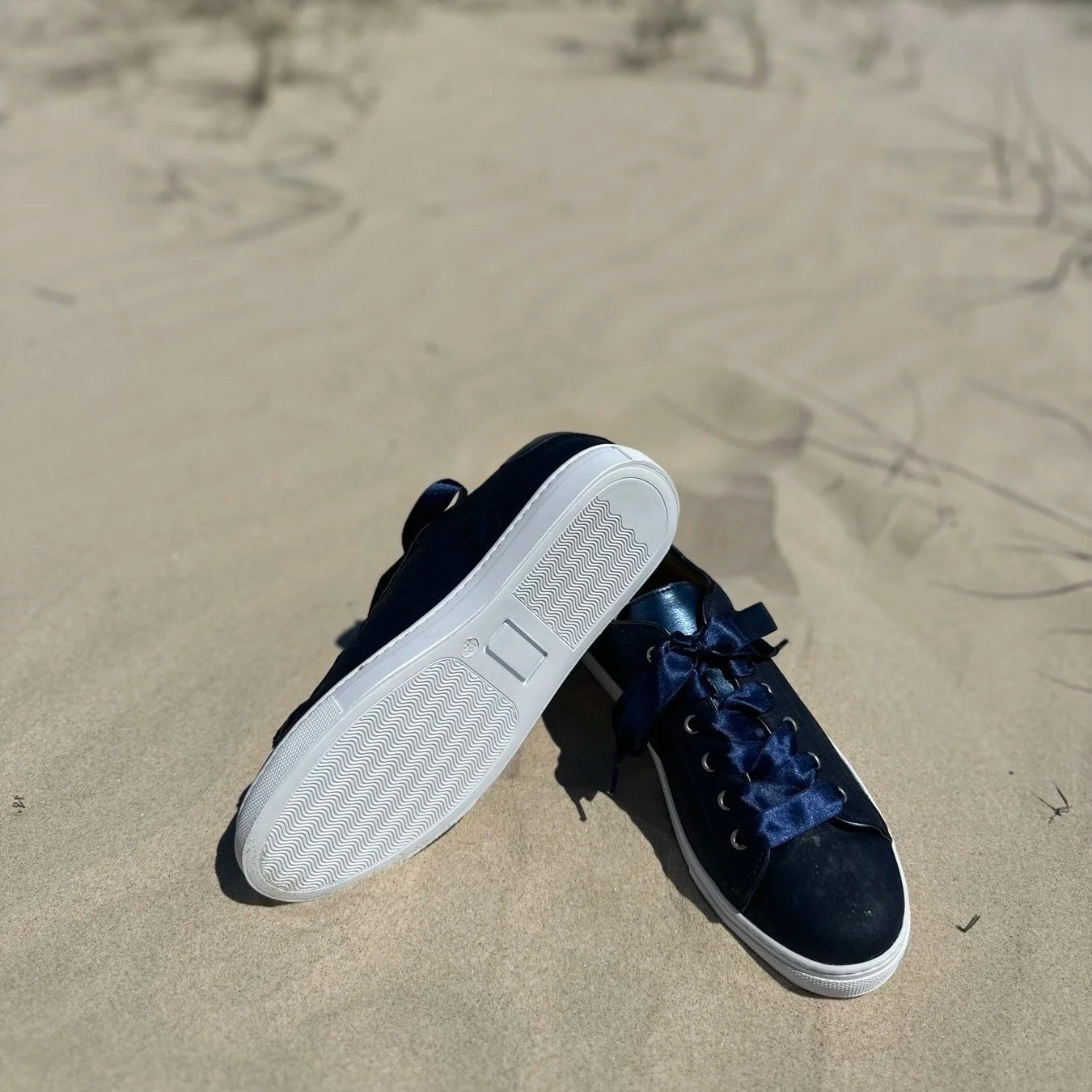 New~Navy Blue Cork Shoes