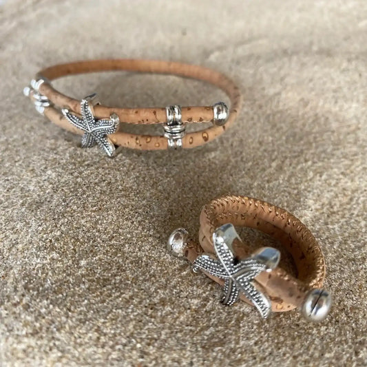 Handmade Cork Starfish Bracelet