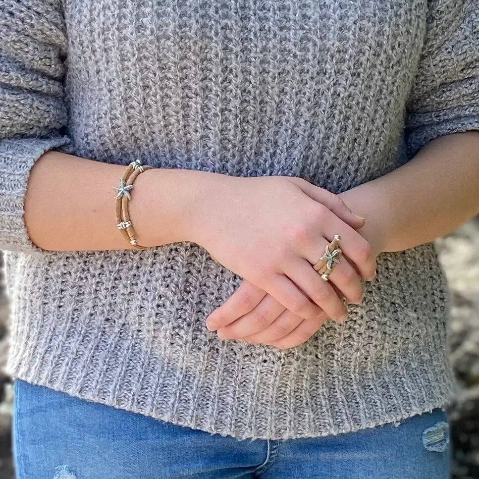 Handmade Cork Starfish Bracelet