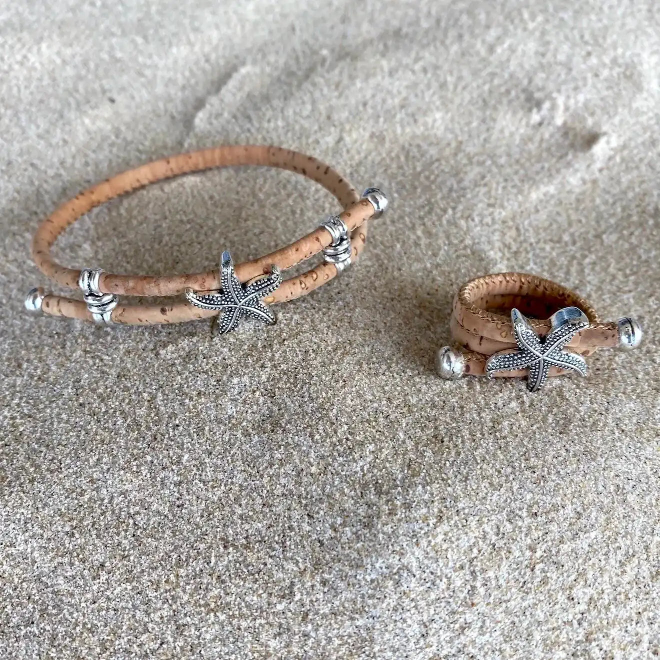 Handmade Cork Starfish Bracelet