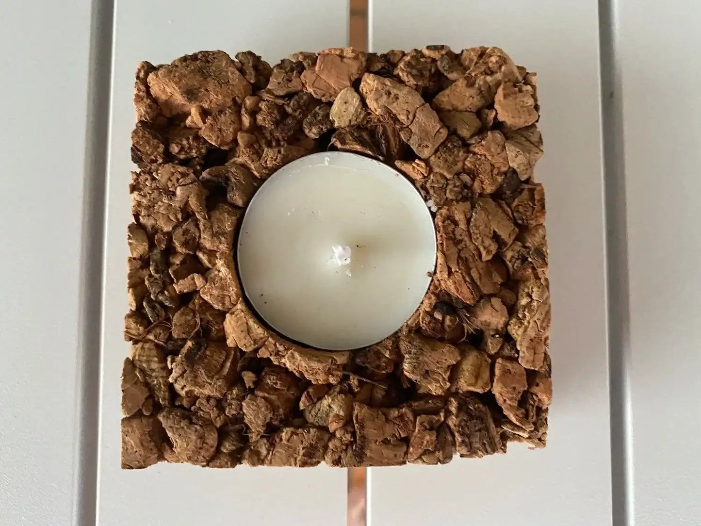 Natural Cork Tea Light Square