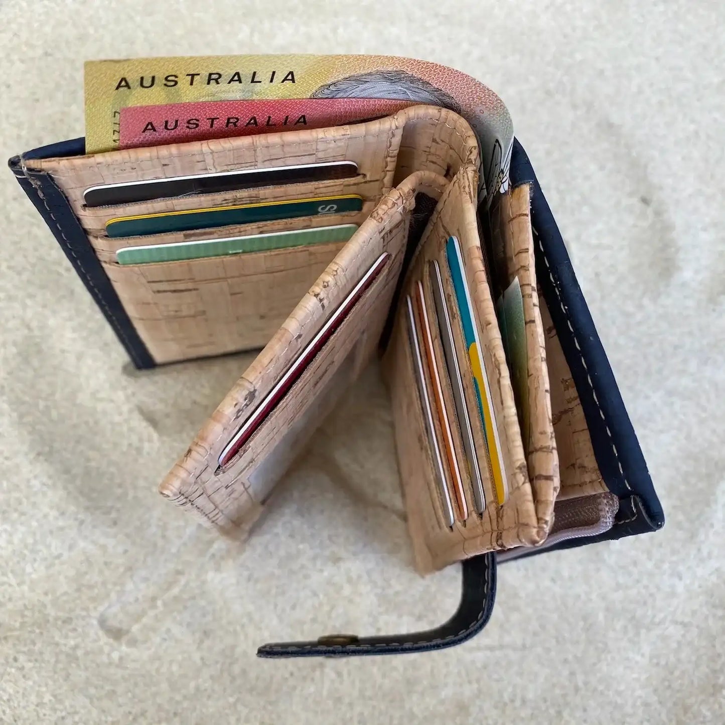 Natural Cork Wallet with Two ID Windows- Charli