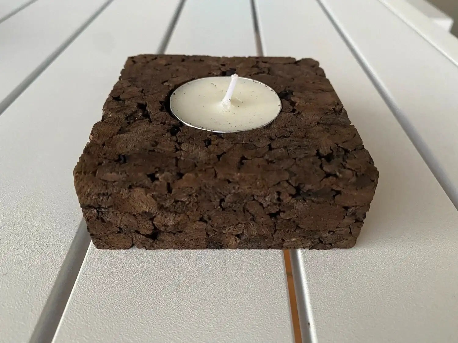 Natural Cork Tea Light Square
