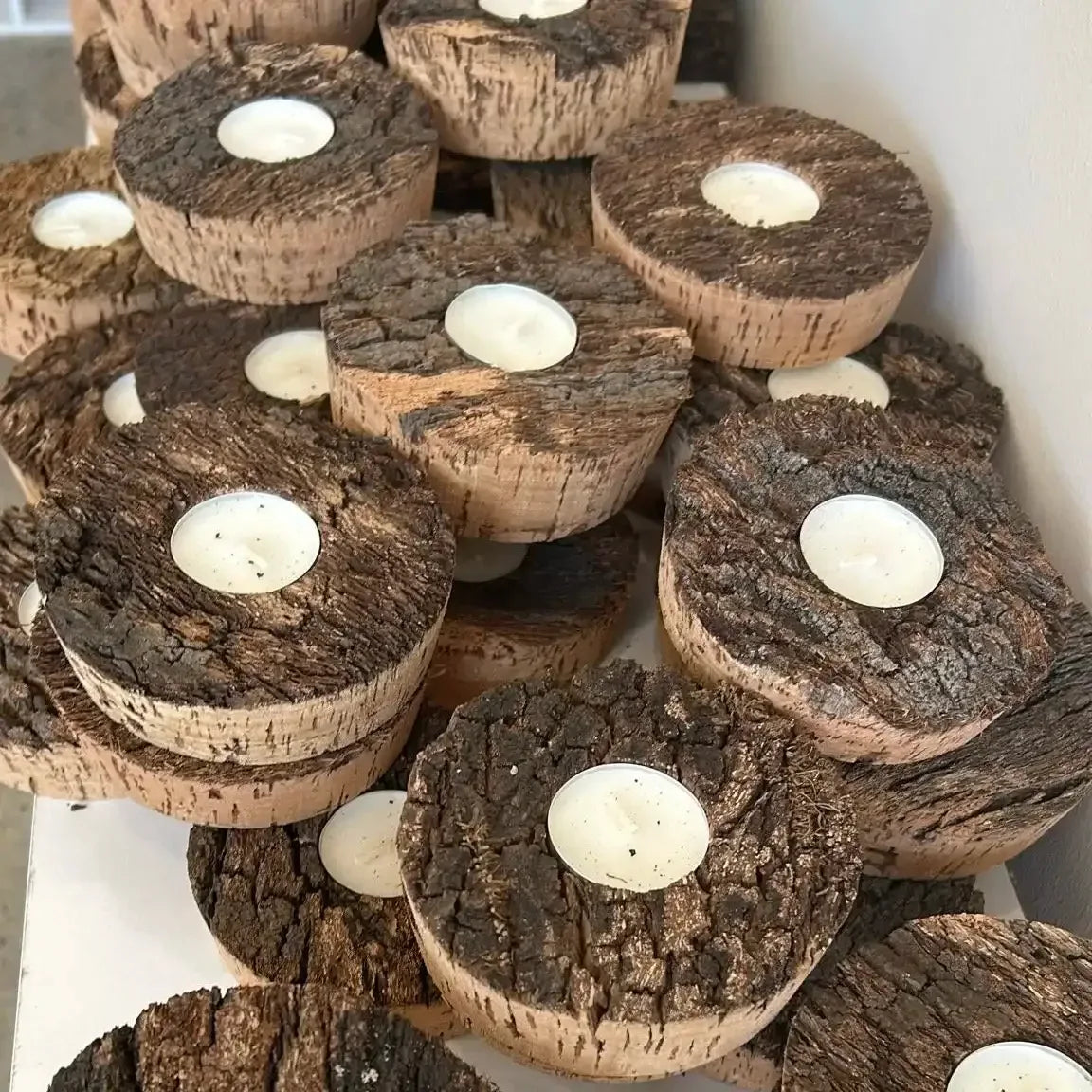 Virgin Cork Round Tea-Light Holders - The Cork Shop