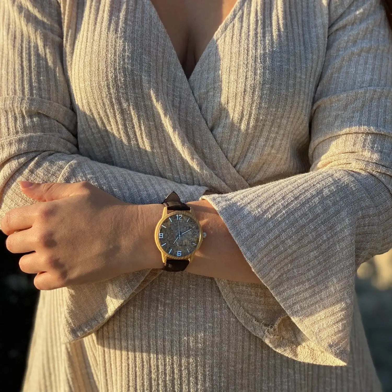 Watch with Cork Face - Brown, Green or Natural Cork Strap