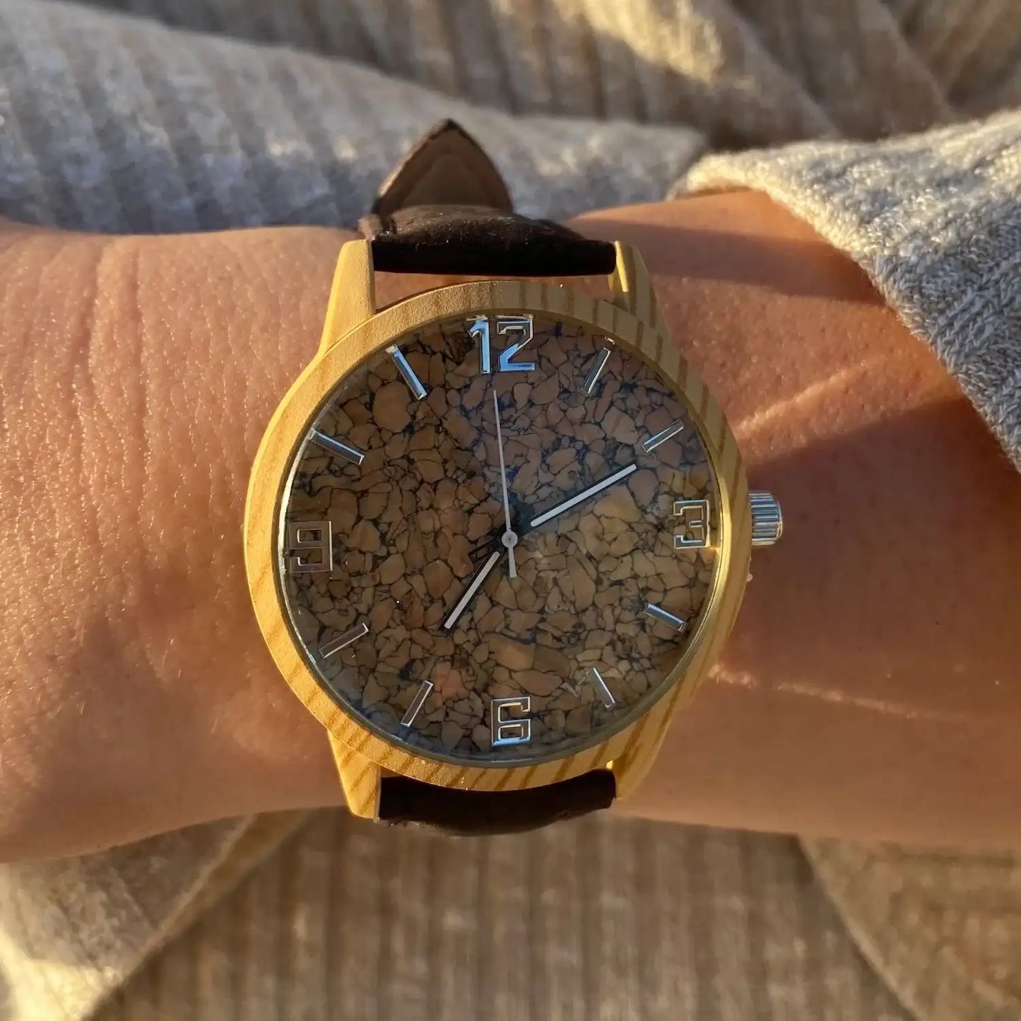 Watch with Cork Face - Brown, Green or Natural Cork Strap