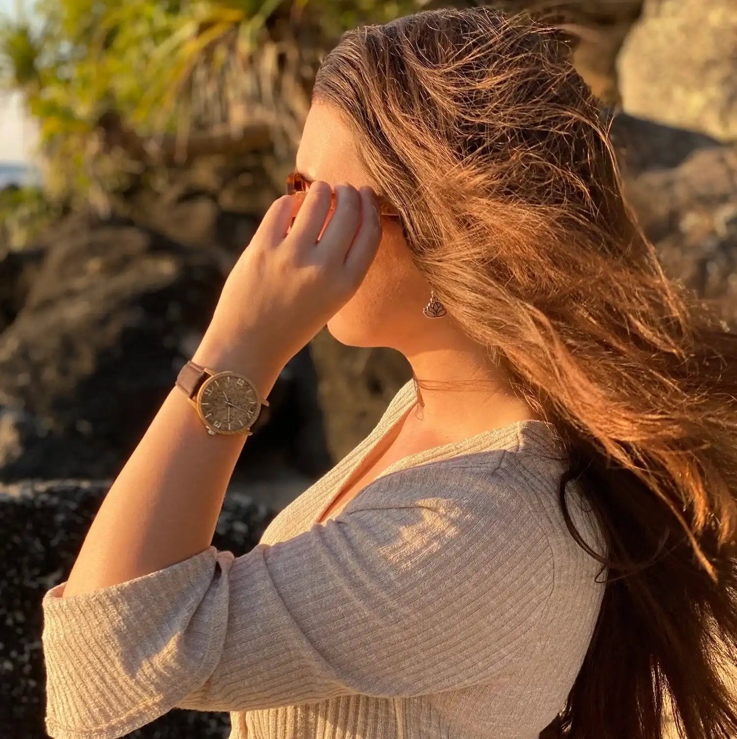 Watch with Cork Face - Brown, Green or Natural Cork Strap