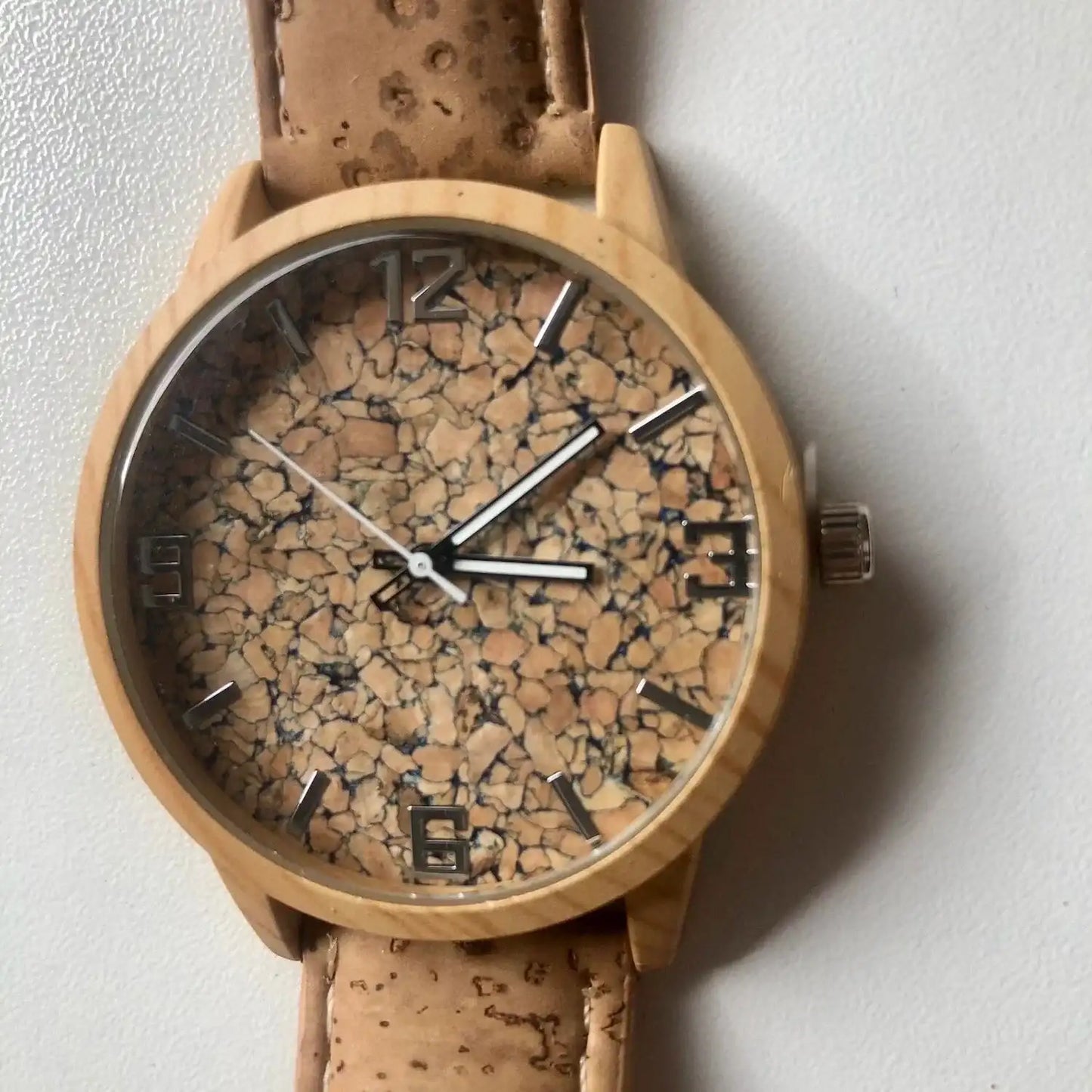 Watch with Cork Face - Brown, Green or Natural Cork Strap
