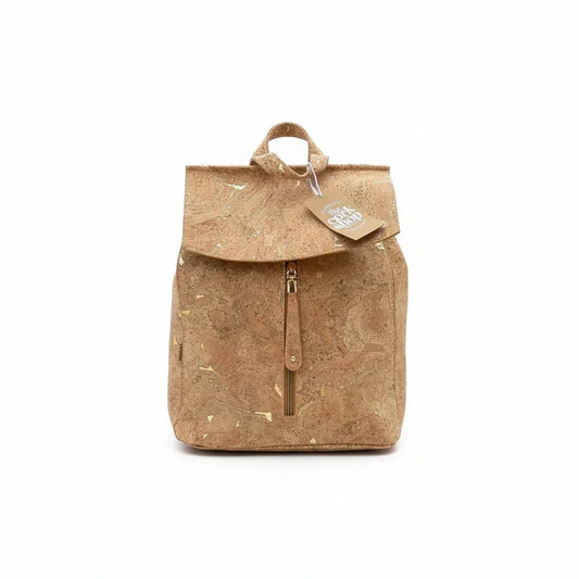 Gorgeous Gold Cork Backpack - Goldie | Premium Portuguese Cork - The Cork Shop 