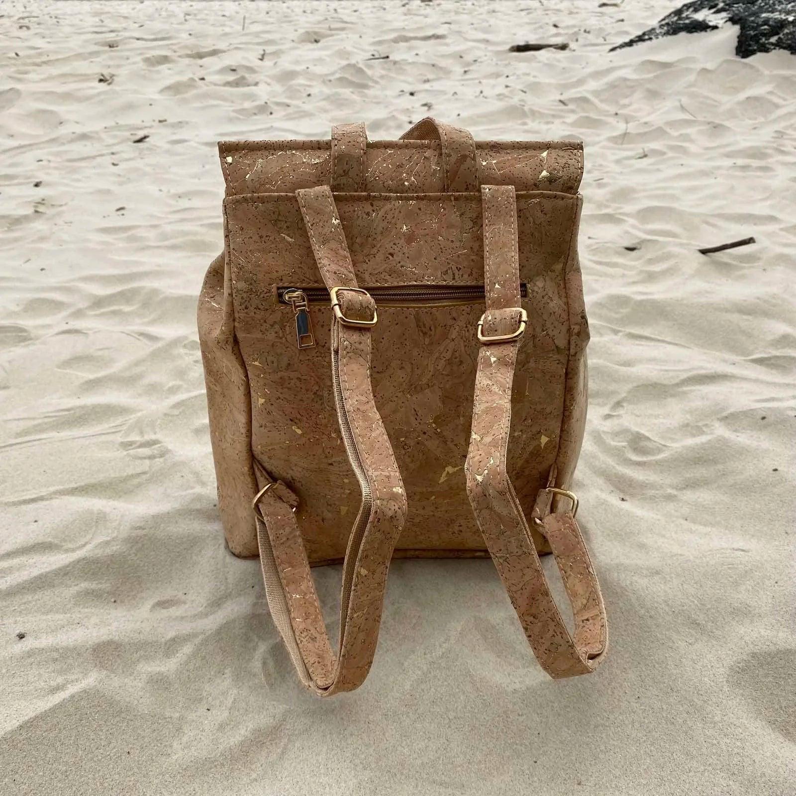 Gorgeous Gold Cork Backpack - Goldie | Premium Portuguese Cork - The Cork Shop 