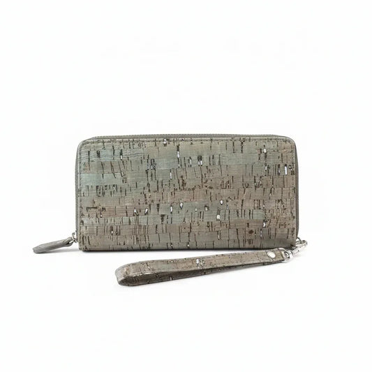 Green Cork Wallet with Hand Strap - Amy | Vegan Leather - The Cork Shop 