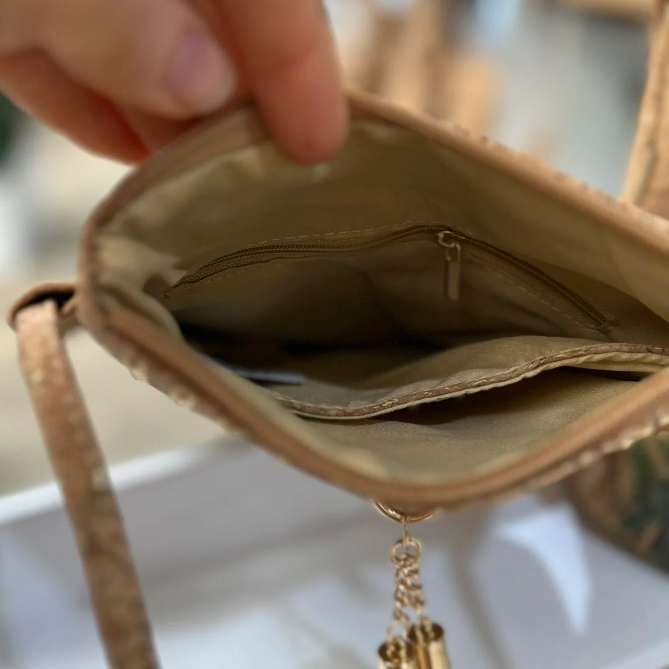 Cork and Gold Handbag Sasha