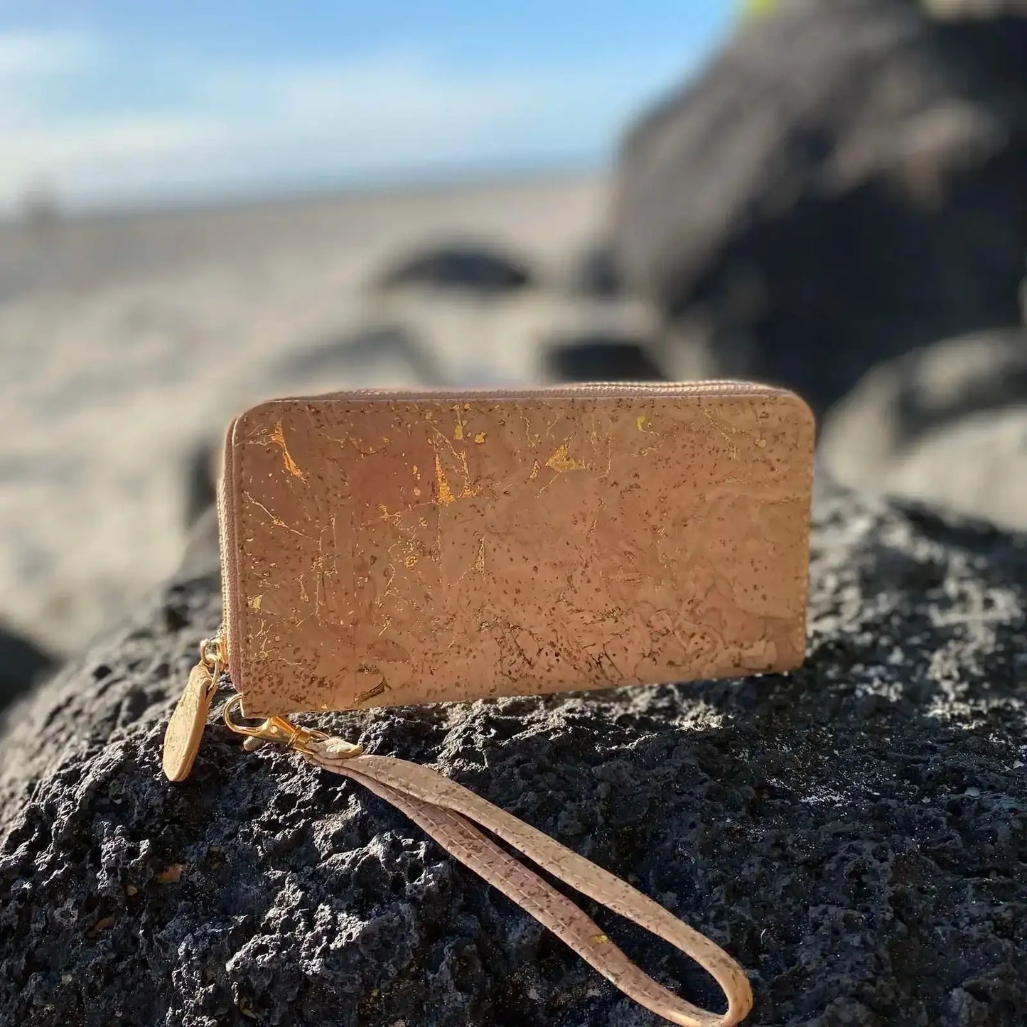 NEW!  Gold Cork Wallet - Amy