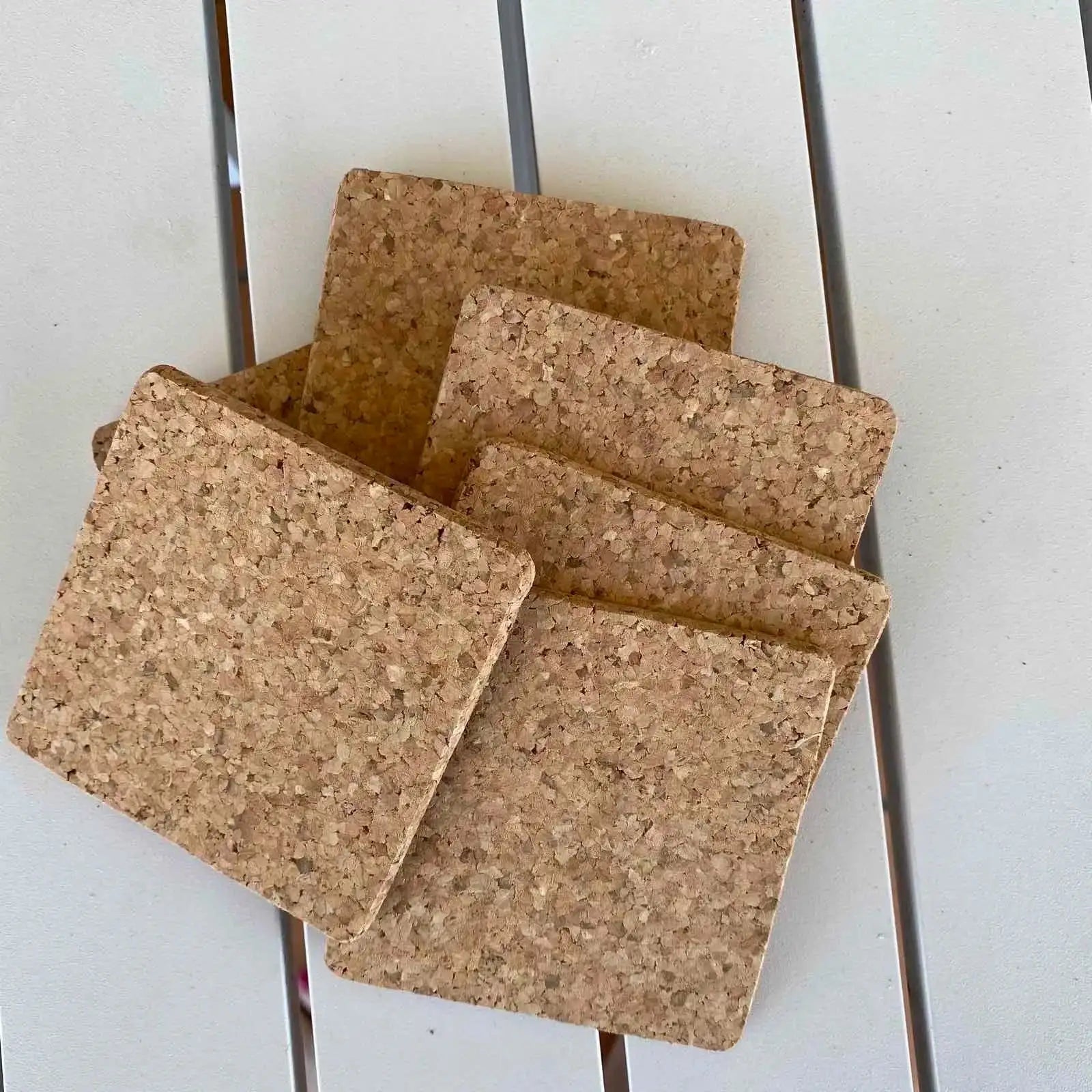 Natural Cork Coasters - Set of 6