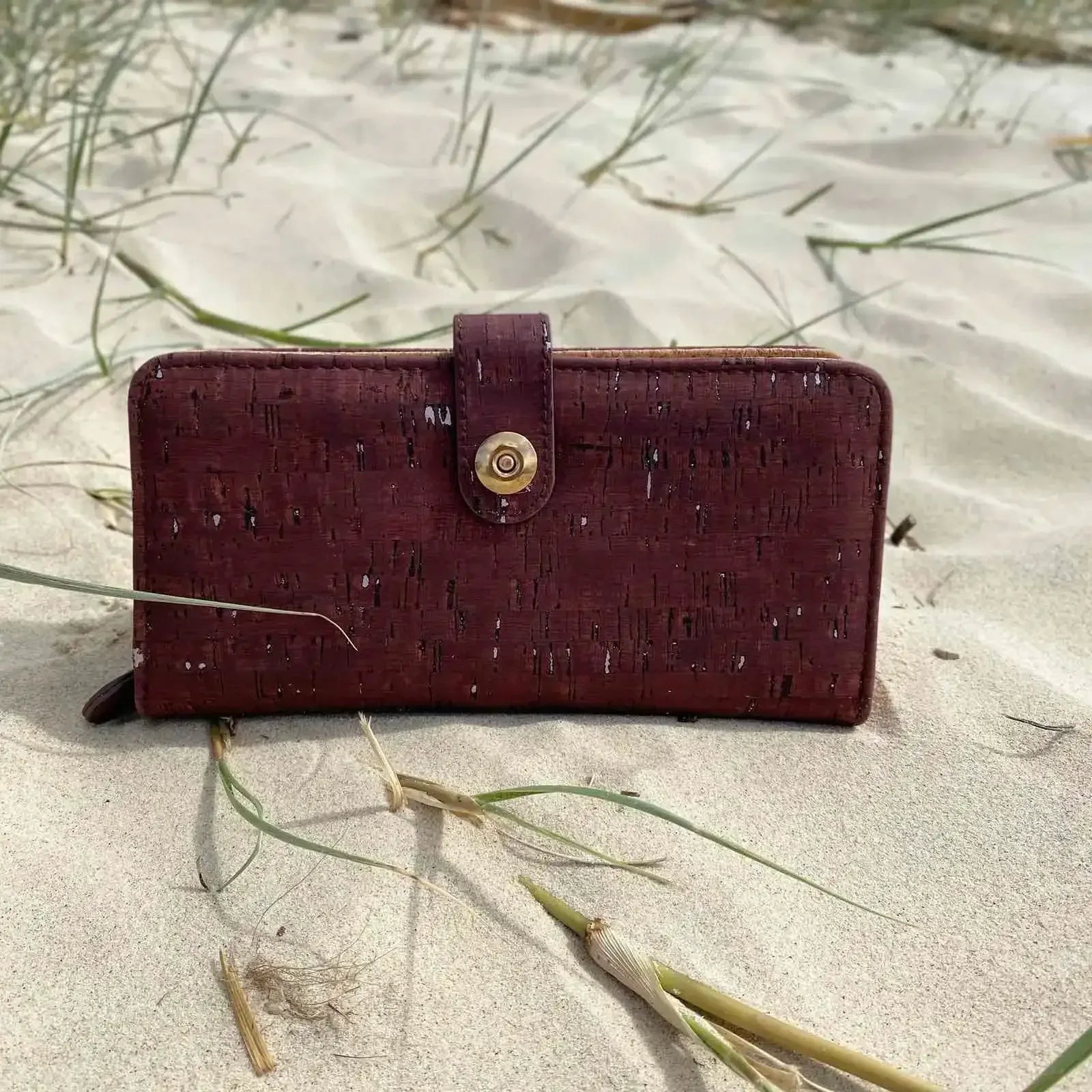 Large Cork Wallet - Lizzi | Vegan Leather with Zip Coin Compartment - The Cork Shop 