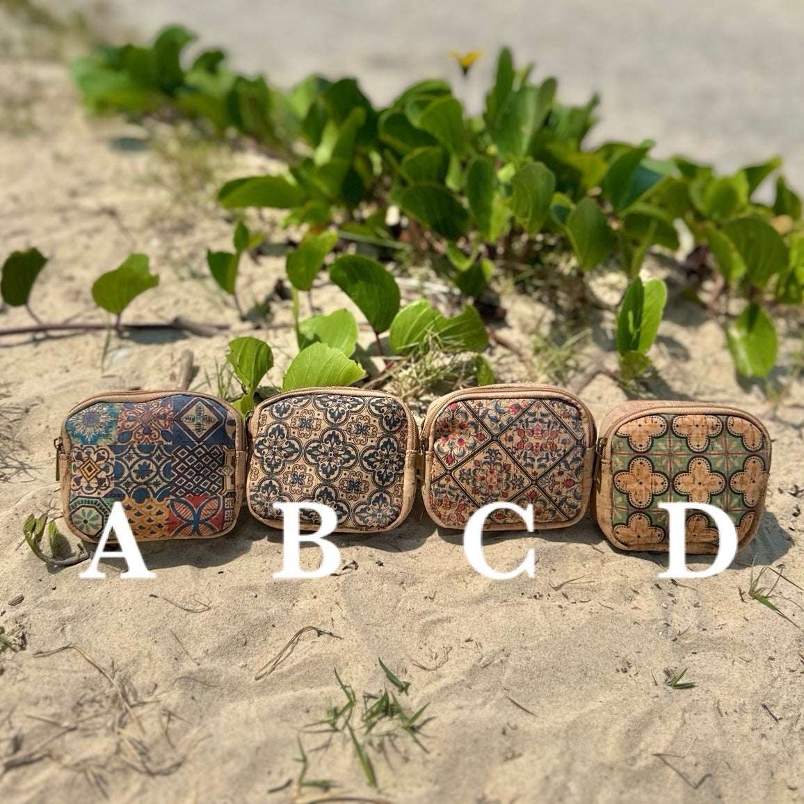 Square Cork Coin Purse - Vegan Leather Wallet