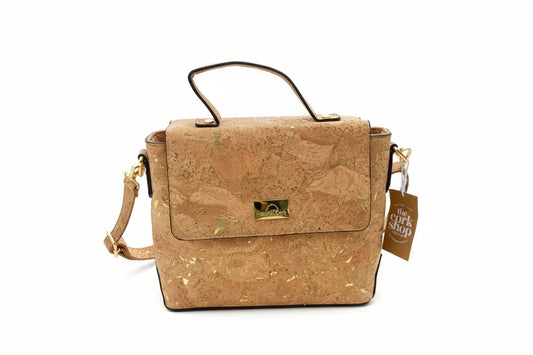 Miriam Cork Handbag with Gold - The Cork Shop 