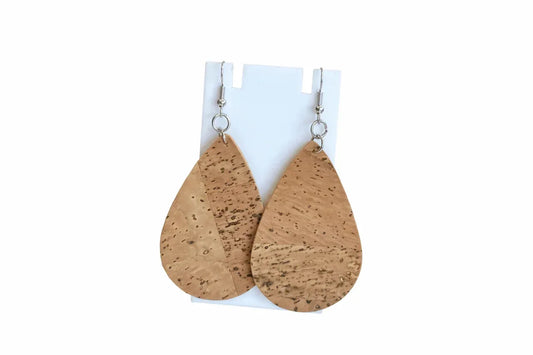 Natural Cork Earrings | Vegan - The Cork Shop 